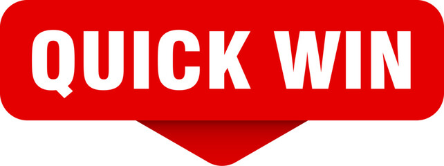 quick win sticker. quick win sign on transparent background