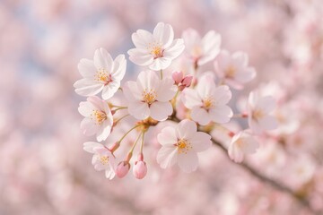 Obraz premium Springtime display of cherry blossom flowers in full bloom