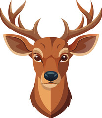 Fototapeta premium Buck with Antlers Vector