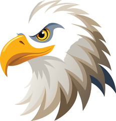 Fototapeta premium Bald Eagle Head Vector