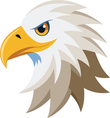 Naklejka premium Bald Eagle Face Vector Art