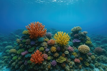Fototapeta premium Vibrant Underwater Coral Scene