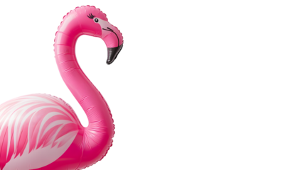 pink flamingo isolated on white background