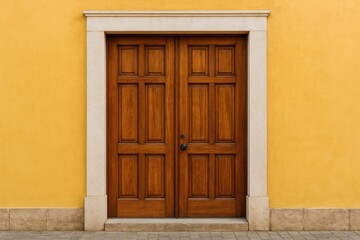 Vintage timber entrance door with colonial design