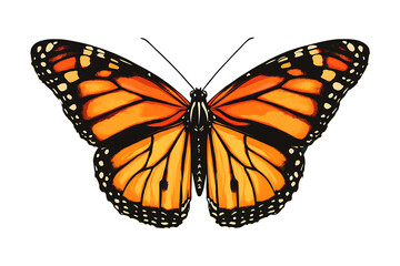 Fototapeta premium Vibrant monarch butterfly high quality realistic image