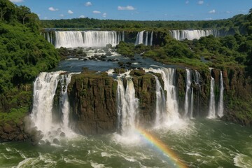 Fototapeta premium The world's most massive waterfall found at the border of two countries