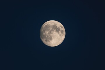 Sharp Full Moon in a Clear Sky