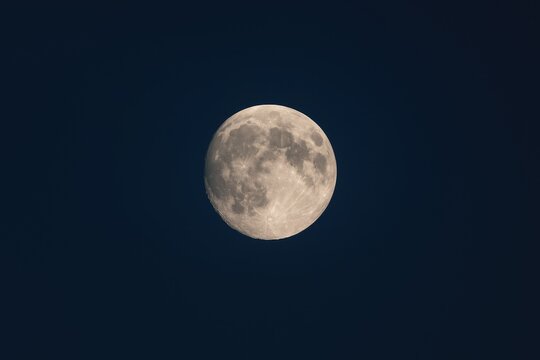 Sharp Full Moon in a Clear Sky