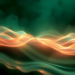 Soft Glowing Light Trails in Orange and Teal
