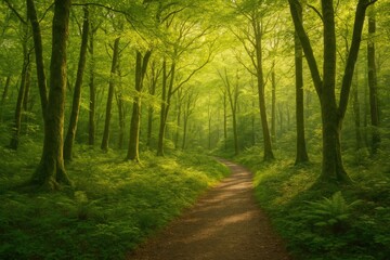 Fototapeta premium Forest Area Close to Constantine in Cornwall, UK