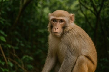 Wild Monkey Encounters in a Bustling Asian City