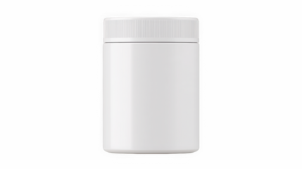 Blank white pill bottle mockup for medicine or supplements
