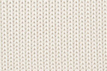 Detailed view of a soft, white knitted wool fabric with a natural texture background