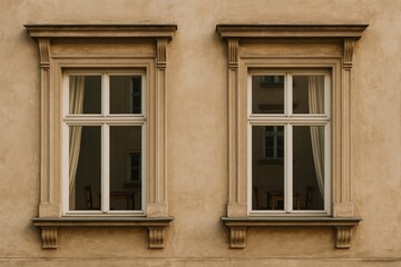 Fototapeta premium Vintage window design of an aged structure