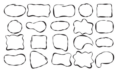 Hand Drawn Abstract Shape Outlines Collection