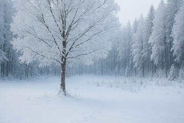 Fototapeta premium Cold season and frosty weather effects