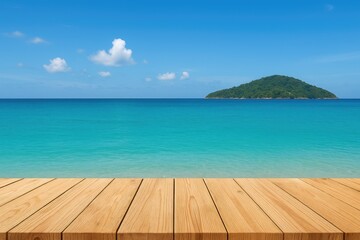 Fototapeta premium Timber and Coastal Views from a Tropical Destination