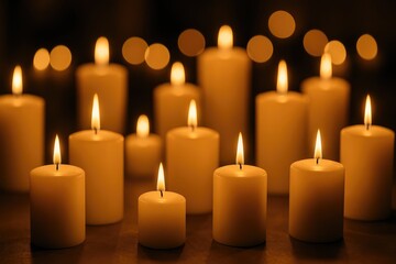 Soft glow of candlelight creating a cozy atmosphere