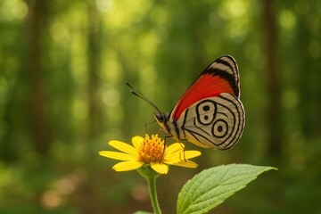 Insect with numerals on its wings