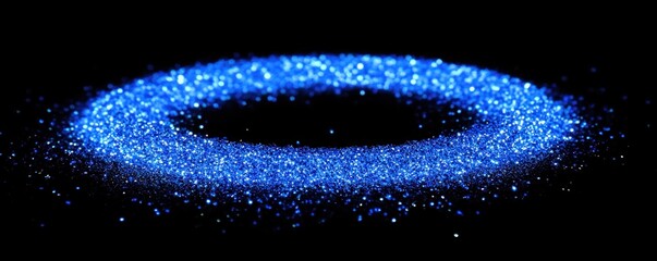 Blue Glitter Ring Abstract Macro Photography