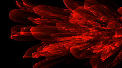 Crimson Flames Abstract: A Fiery Dance of Light and Shadow, Exploring the Depths of Red and Black with Subtle Translucent Textures
