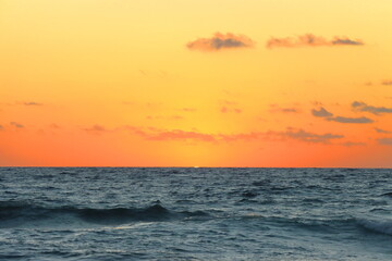 sunset over the sea.Prtugal.