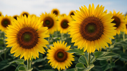 Obraz premium sunflower field in the summer