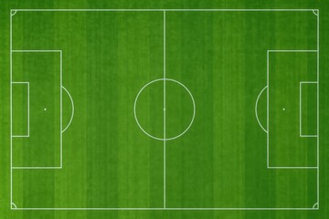 Fototapeta premium Vibrant green sports arena designed for soccer matches