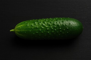 Crisp cucumber slices against a dark wooden surface