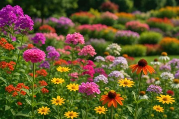 Obraz premium Vivid floral display at the botanical park