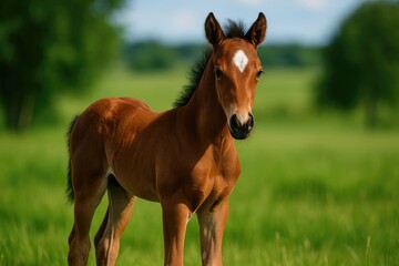 Obraz premium Young horse illustration