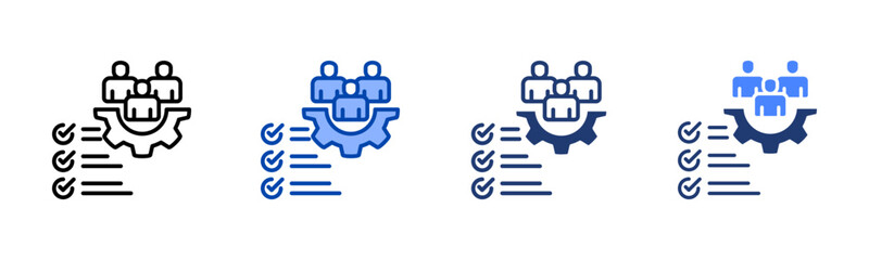 Workforce icon set multiple style collection