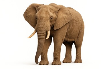 Obraz premium Single elephant isolated on a plain background