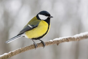 Fototapeta premium Bird perched on a tree limb