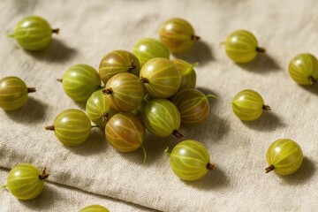 Gooseberry displayed on a fabric surface