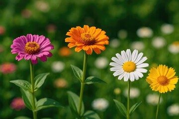 Beautiful floral scene with lush greenery and natural scenery