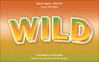 Wild text effect untamed jungle style editable typography.