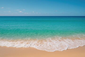 Obraz premium Vivid Green Gem and Azure Sea Scene