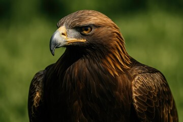 Obraz premium Majestic Golden Eagle Display at the Bird of Prey Sanctuary