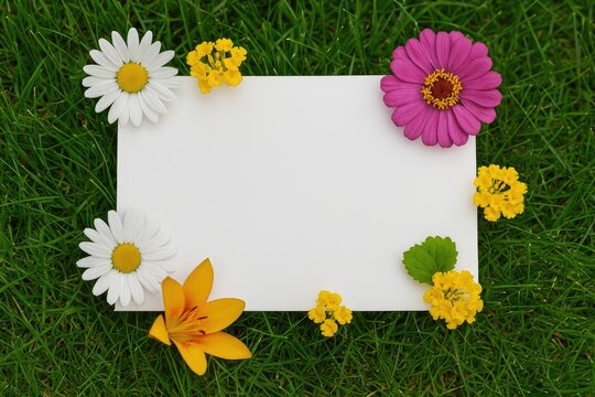 Floral greeting card with blank area for personalized message