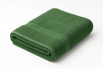 White background featuring a green towel