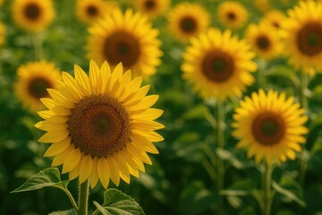 Obraz premium Sun-colored flowers in full bloom