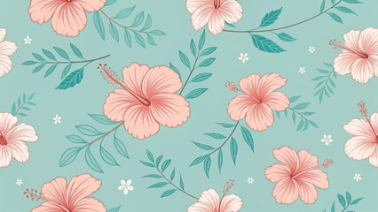 Seamless Floral Pattern Vector Background