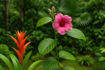 Exclusive tropical and equatorial flora of the Seychelles archipelago