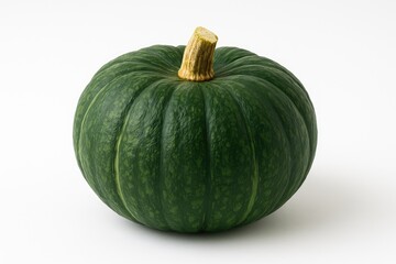 White background with a green pumpkin