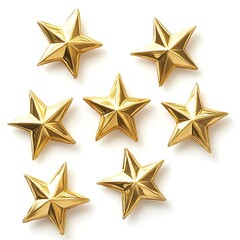 Obraz premium golden stars isolated on white