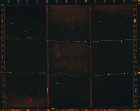 Medium format color film frame. Blank large format blank film negative or picture frame, free photo space.	