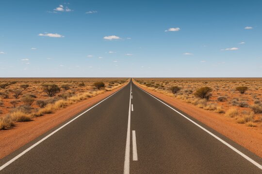 Wide-angle view of the vast Australian outback landscape