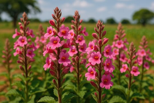 Magnificent blooms of the towering witchweed plant