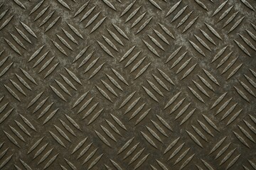 Textured Grunge Metal Surface with Diamond Pattern